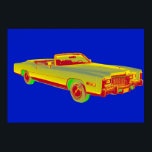 1975 Cadillac Eldorado Convertible Pop Art Poster<br><div class="desc">Vintage 1975 Cadillac Eldorado Convertible pop art image.</div>