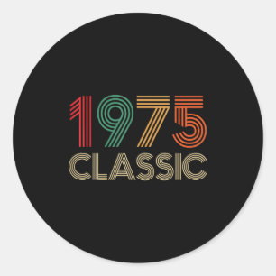 1975 Clic 50th Birthday For Men Women 50 Year Old Classic Round Sticker
