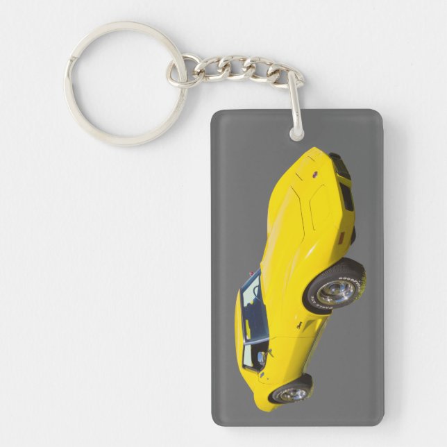 1975 Corvette Stingray Sports Car Keychain (Front)