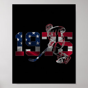 1975 Ice Hockey 50th Birthday  Poster