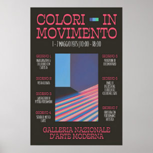 1975 Italian Art Exhibition Poster Galleria