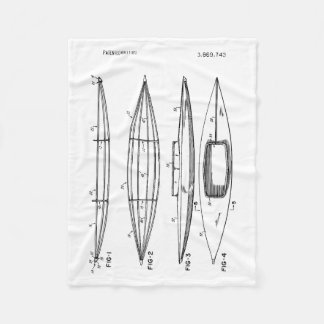 1975 Kayak Patent Design Fleece Blanket