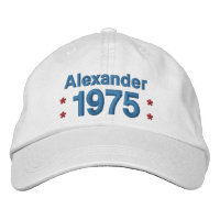1975 or Any Year 40th Birthday A8P WHITE and BLUE