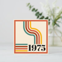 1975 Retro Stripe Vintage Orange