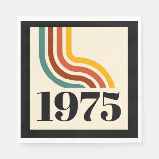 1975 Retro Stripe Vintage Poster Napkin