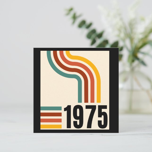 1975 Retro Vintage Poster 50th Birthday Thank You  (Standing Front)