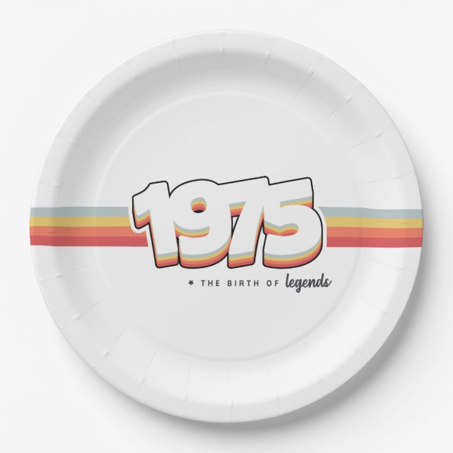 1975 The birth of legends Paper Plate (Front)