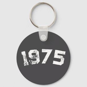 1975 Vintage 50th Birthday Custom Birth Year Keychain