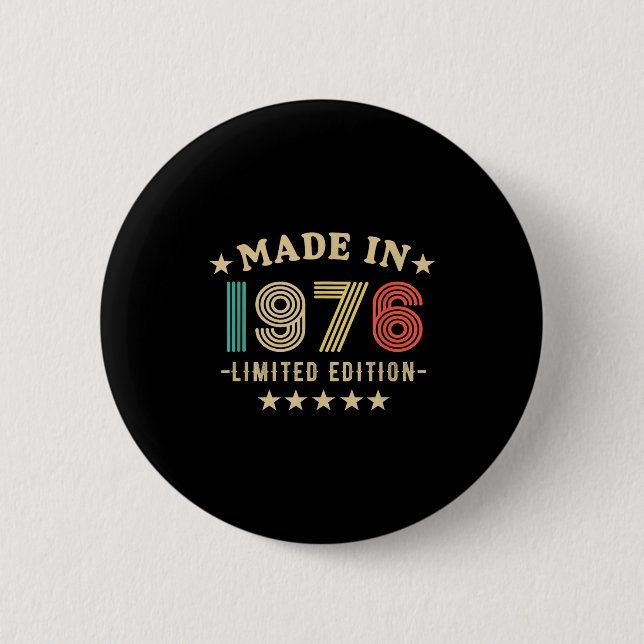 1976 50th Birthday,50th 2026 For Him, Dad,father's 2 Inch Round Button (Front)