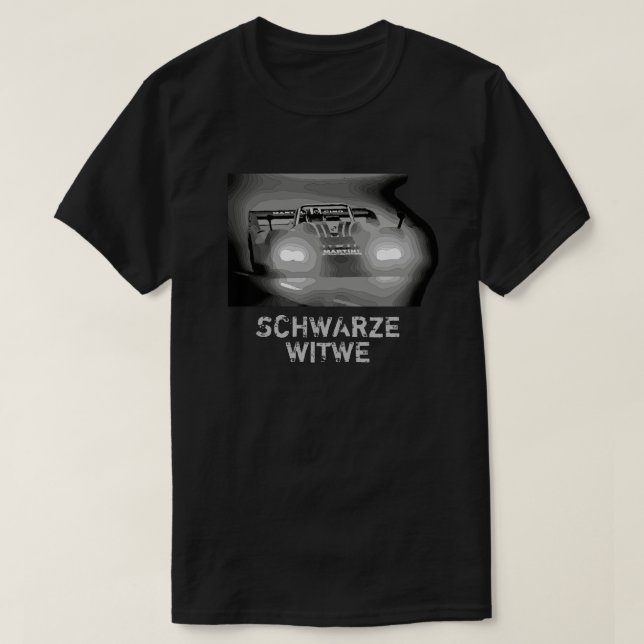 1976 Black Widow Racing T-Shirt (Design Front)