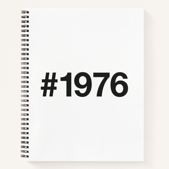 1976 Hashtag 49 Years Birthday Anniversary Notebook (Front)