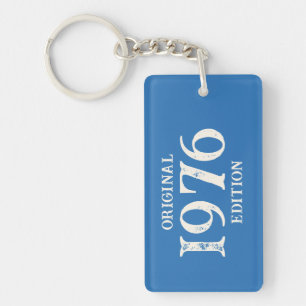 1976 Original Edition on ocean blue Keychain