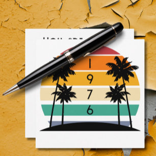 1976 Retro Stripe Sunset Vintage  Invitation