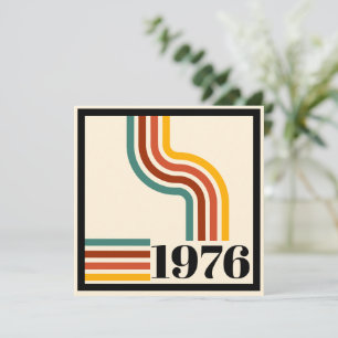 1976 Retro Stripe Vintage Poster Invitation