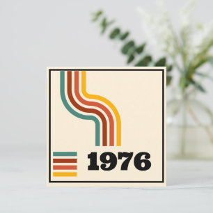 1976 Retro Vintage Poster Birthday or Reunion Thank You Card