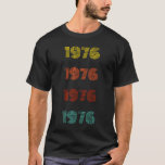 1976 Retro Year Typography T-Shirt<br><div class="desc">This design features a retro font and the year 1976.</div>