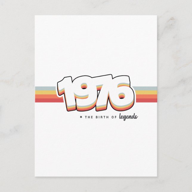 1976 The birth of legends Postcard (Front)