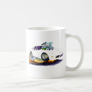 1977-79 Corvette White Car Coffee Mug