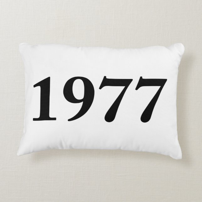 1977 for birthdays, anniversaries, celebrations decorative pillow (Back)
