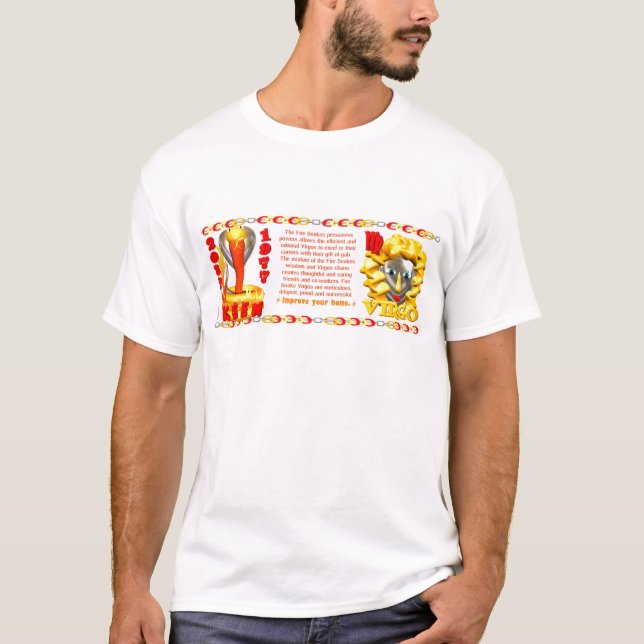 1977 zodiac Fire Snake born Virgo T-Shirt (Front)
