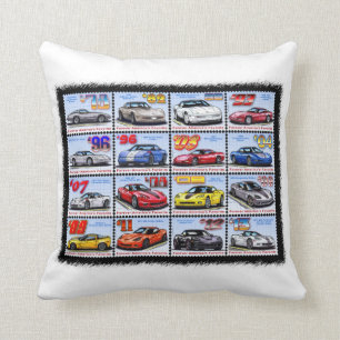 1978-2013 Special Edition Corvette Montage Throw Pillow