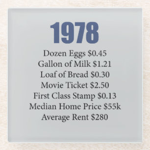1978 GLASS COASTER