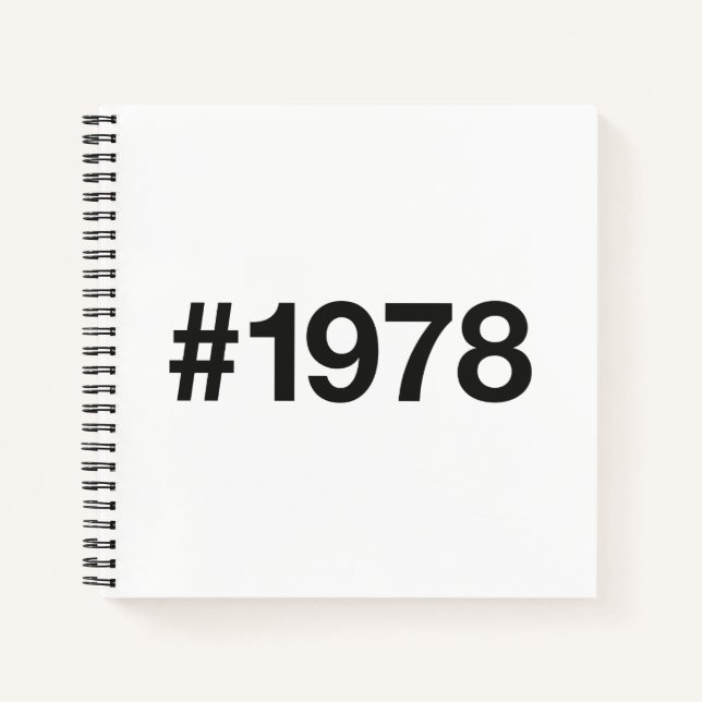 1978 Hashtag 47 Birthday Anniversary Notebook (Front)