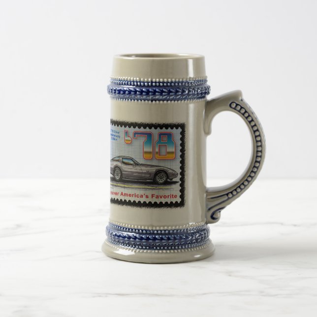 1978 Silver Anniversary Special Edition Corvette Beer Stein (Right)