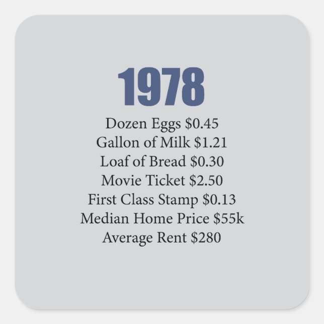1978 SQUARE STICKER (Front)