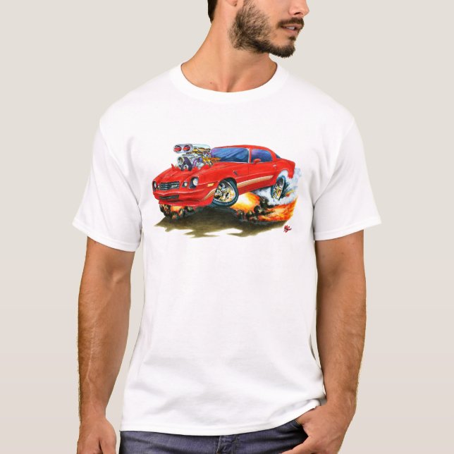1979-81 Camaro Z28 Red Car T-Shirt (Front)