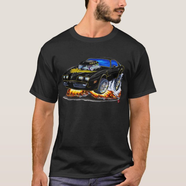 1979-81 Trans Am Black-Gold Car T-Shirt (Front)