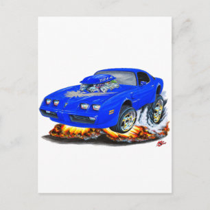 1979-81 Trans Am Blue-Grey Car Postcard