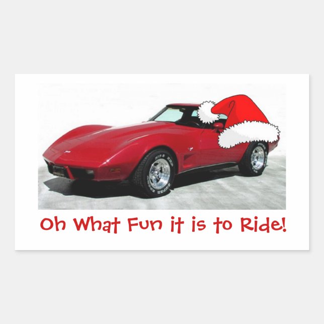 1979 Christmas Red Corvette Sticker (Front)