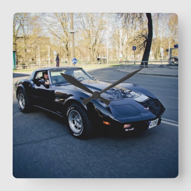 1979 Corvette Classic Sportscar Square Wall Clock (Front)
