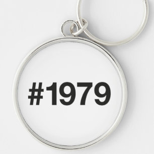 1979 Hashtag 46 Birthday Anniversary Keychain