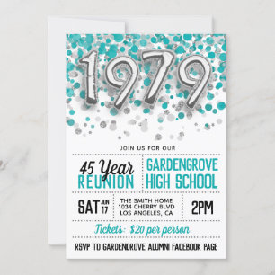 1979 High School College Reunion Invitation