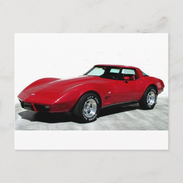 1979 Red Corvette Classic Postcard (Front)