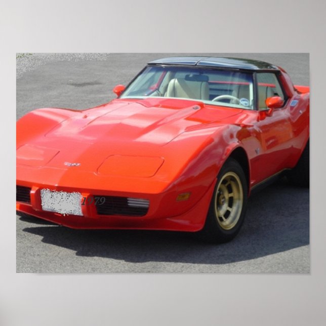 1979 Red Corvette Classic Poster (Front)