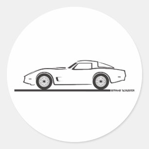 1980-82 Chevrolet Corvette Classic Round Sticker