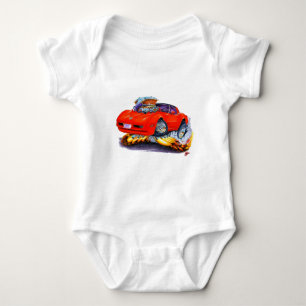 1980-82 Corvette Red Car Baby Bodysuit