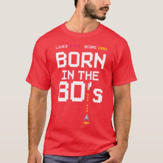 1980 Birtday Retro Gamer Piel Born in the 80s frie T-Shirt