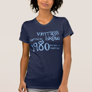 1980 Birthday Year Vintage Brew Gift for Her T-Shirt