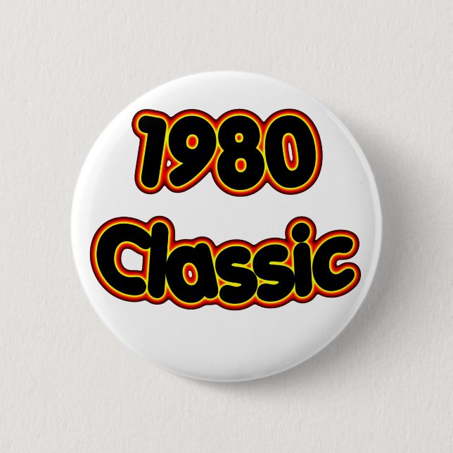 1980 Classic 2 Inch Round Button (Front)