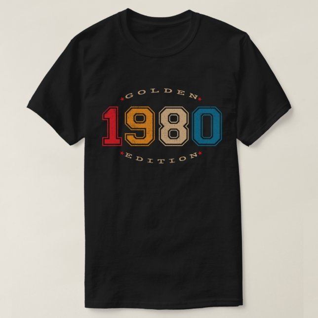1980 Golden Edition Retro T-Shirt (Design Front)