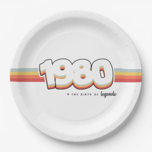 1980 The birth of legends Paper Plate
