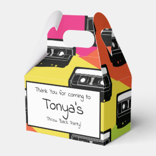 1980's 90's Cassette Tween Birthday Neon Favor Box