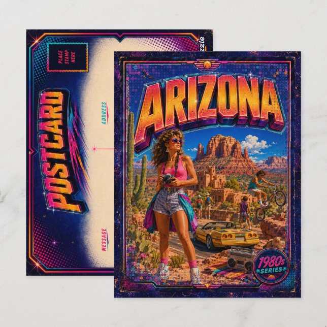 1980s Arizona Postcard 80s Retro (Front/Back)