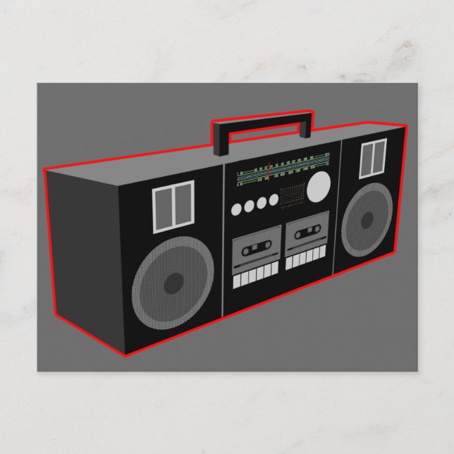1980s Boombox Postcard (Front)