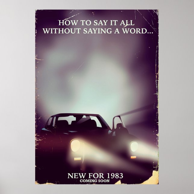 1980s car commercial poster (Front)