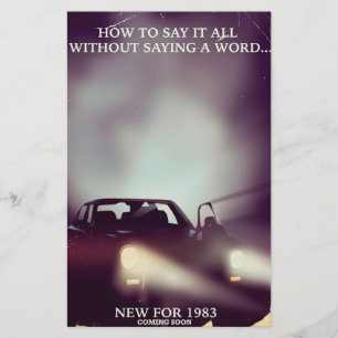 1980s car commercial stationery